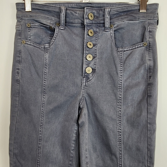 American Eagle Seamed Hi-Rise Jegging Next Level Stretch Grey 6 NWT - Picture 3 of 8